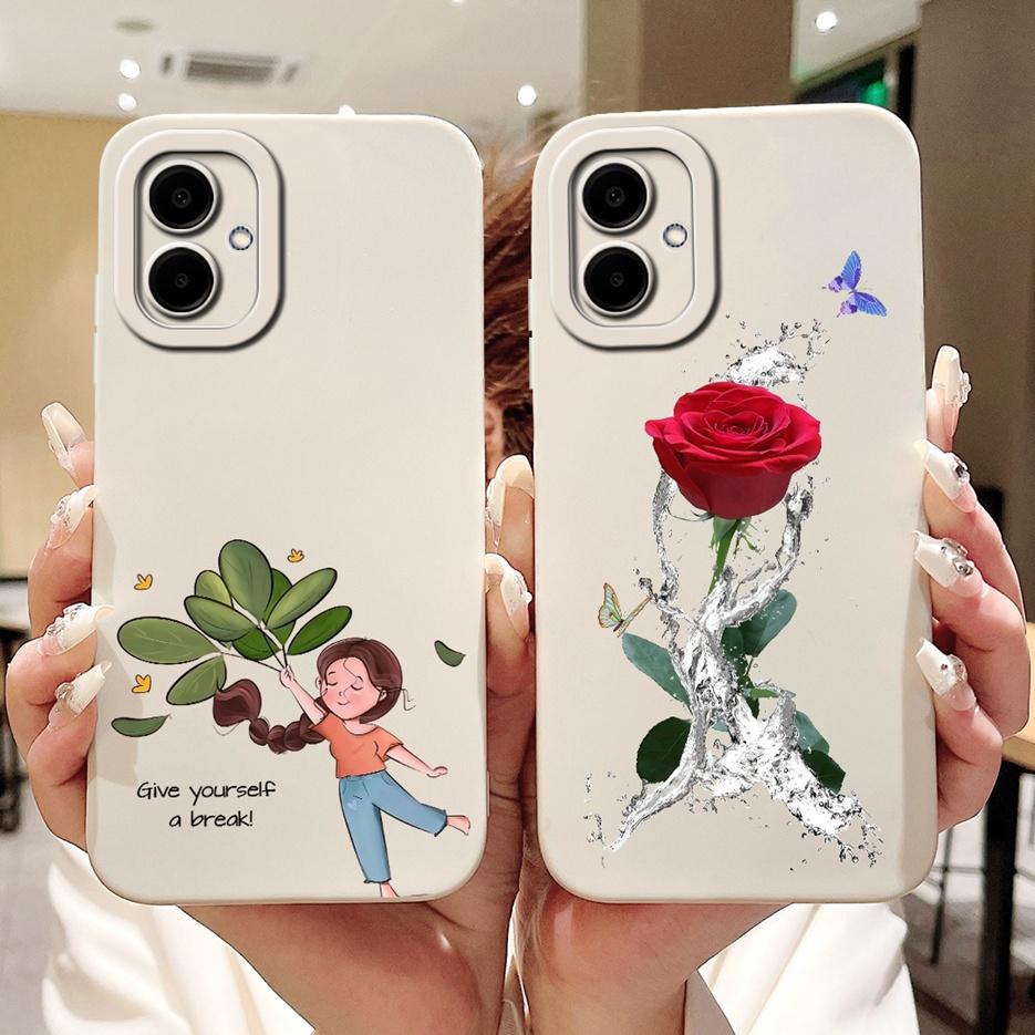 For Samsung Galaxy A06 4G Case SM-A065F Luxury Candy Painted Cover Soft TPU Phone Case For Samsung A06 A 04 05 Galaxy A05 Fundas