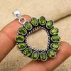 Peridot Gemstone 925 Sterling Silver Handmade Excellent Silver Chain Pendant Jewelry