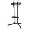 Hama TV Stand with Wheels Up To 75 Inches - Height Adjustable - Black
