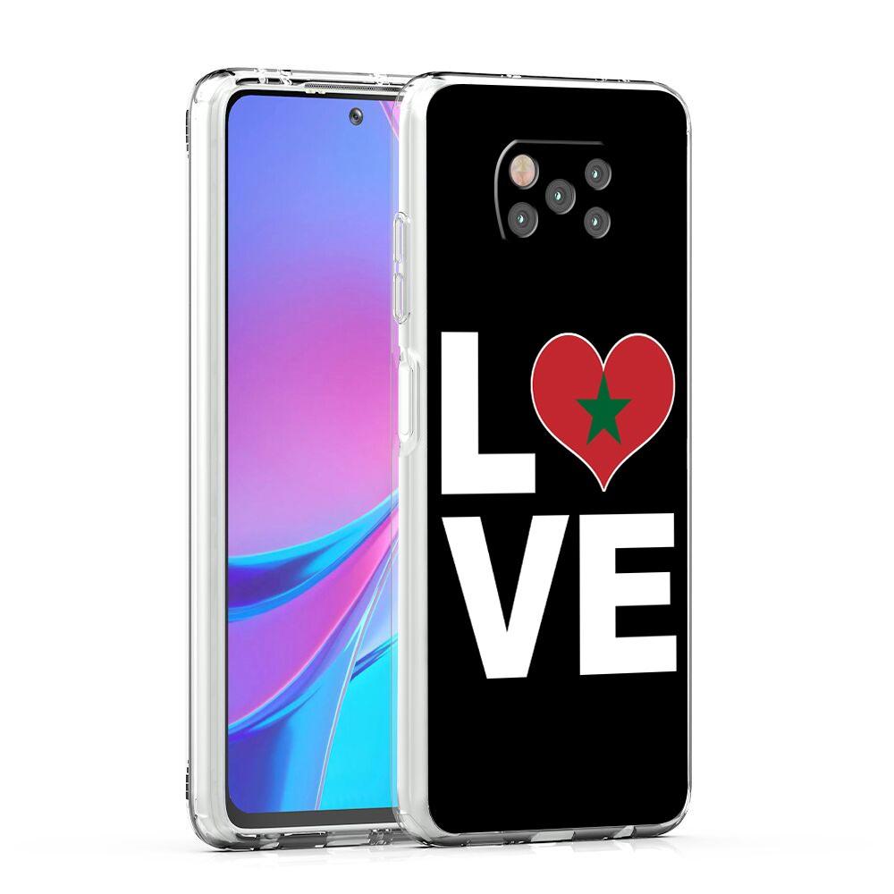 Morocco Flag Soccer Phone Case For Xiaomi Poco X3 NFC F3 M3 X4 X5 Pro 5G Mi 11 12 Lite Ultra 11T 11X 12T Pro 11i Clear Cover