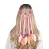 Haimeikang Bohemian Hippie Headband Dream Catcher Feather Headdress Fashion Peacock Feather Headbands Hair Accessories