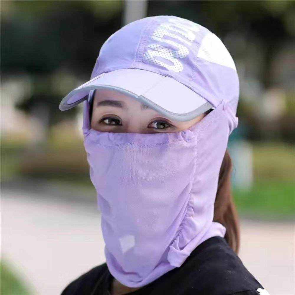 Neck Cover Sun Protection Hat Quick-dry Hat Face Cover Cap Breathable Wide Brim Baseball Cap Women