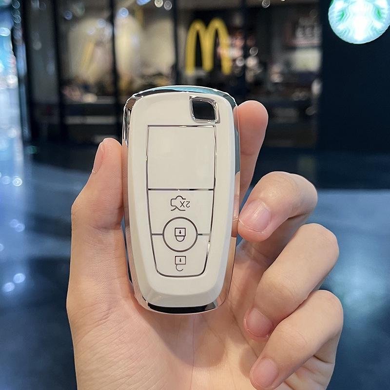 Металлический чехол для ключа Ford Mondeo, Explorer, Focus - стильная мужская сумка с пряжкой-ракушкой