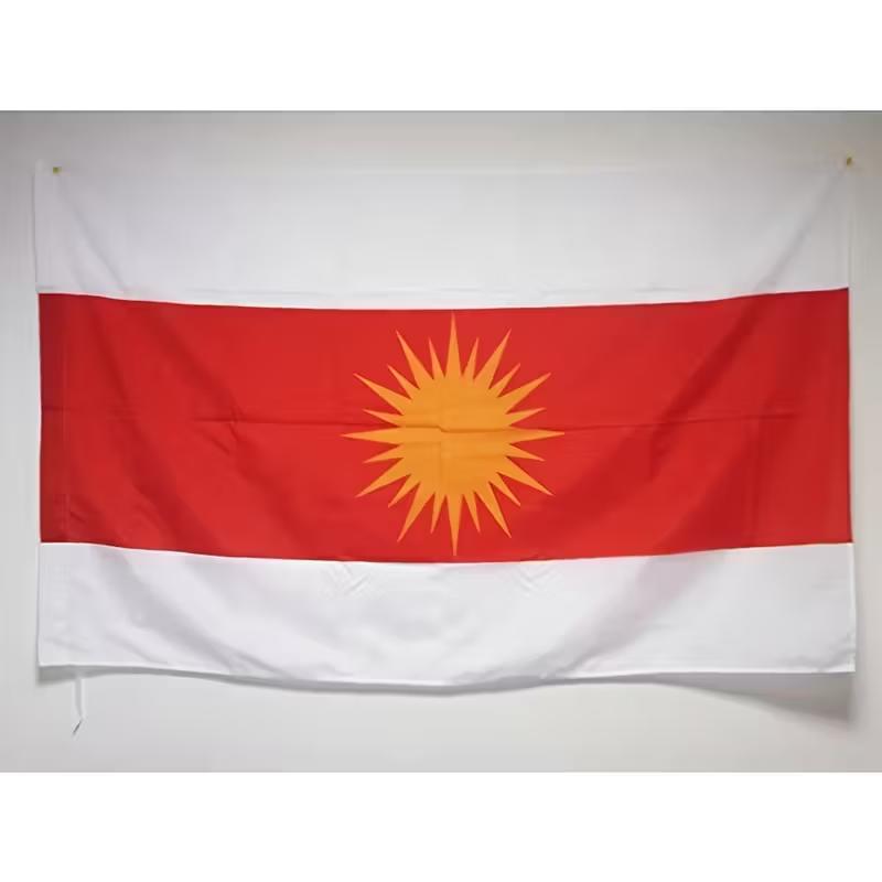 Factory Price Digital Printing 3*5 ft Banner Yazidis Flag National Country Flag for Outdoor Flying Use