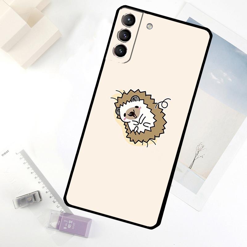 Милый Чехол-Сердечко с Ежиком для Samsung Galaxy S25 S24 S23 S22 S21 S20 Ultra S9 S10 Plus S23 FE S25 FE