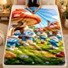 Flannel BlanketSmurfs cute Warm Soft Throw Blanket for Indoor Sofa Bed Living Room Use
