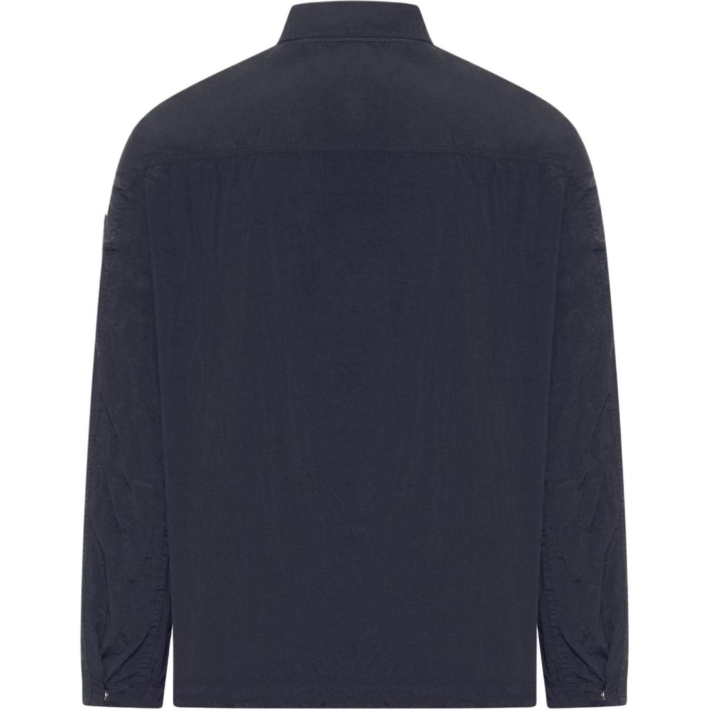 STONE ISLAND Ss25 Nylon Metal Solid Logo Patch Zip Long Sleeve Jacket Men Jacket Dark-Blue K1S1512000-05S0019-V0020