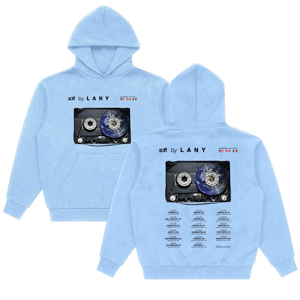 LANY The World Tour Северная Америка Худи Мужские Женские Хип-Хоп Ретро Толстовки Модный Тренд Пуловер Повседневная Худи