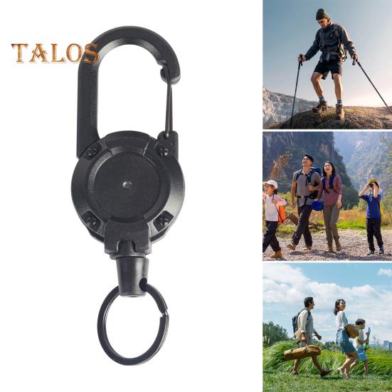 2 шт. прочный выдвижной брелок для ключей держатель значка многофункциональный инструмент карабин зажим ключи значки тактическая катушка удостоверения личности с выдвижным шнуром