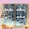 Christmas Static Cling Decals With Snowflake House Design For Windows And Glass Doors