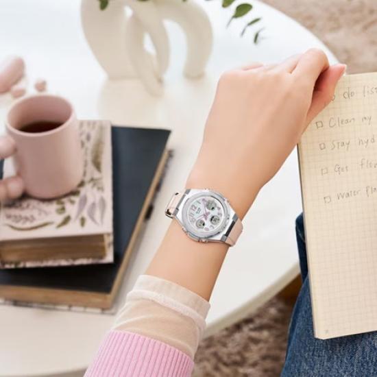 Casio Часы BABY-G MSG-W610-4AJF для женщин, радиоуправляемые, с розовым циферблатом, Special