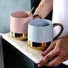European Luxury Golden Handle Coffee Mug Ceramic Coffee Tea Milk Drinkware Mugs,Porcelain Mugs Personality Coffee Cup