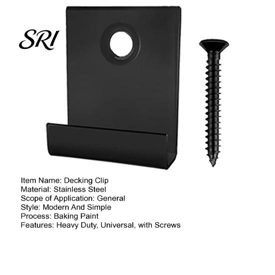 Decking Clip Set 50/100Pcs Stainless Steel Clips with Screws Universal Deck Installation Hidden Fasteners Composite Board Start