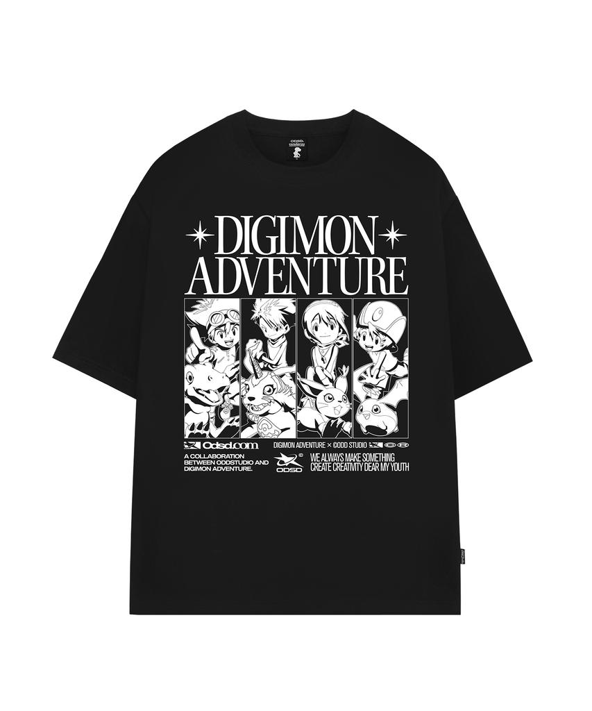 ODDSTUDIO [Digimon Adventure] Детская футболка оверсайз с Партнером-Дигимоном - 4 цвета