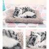 TASINO Realistic Gray Cat Figurine Plush 26 x 18 Lifelike Kitten Car Toy, cm, Cute, Model, Accessories,
