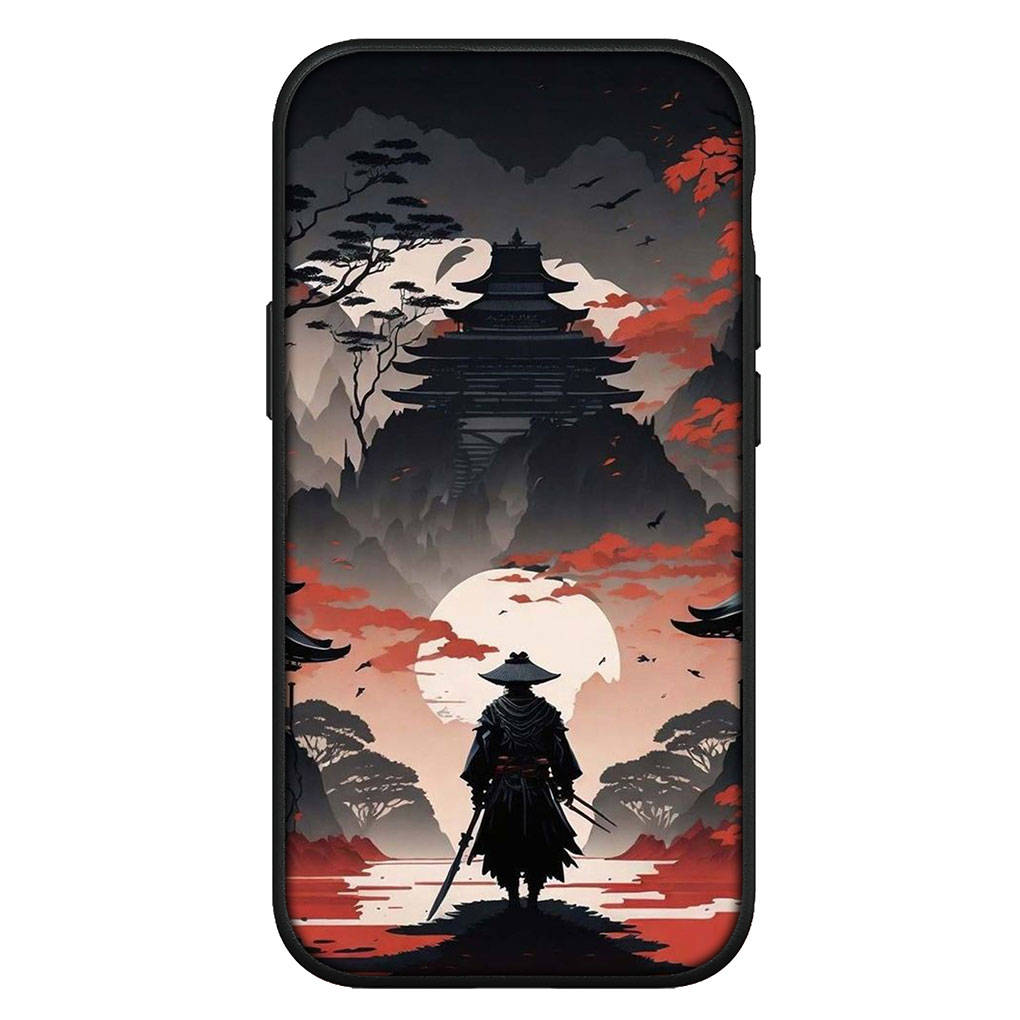 Чехол для iPhone 15 14 Xiaomi Redmi Note 13 12 11 Pro Max X 8 7 9 XR Samsung Galaxy S24 S23 OPPO A15 Huawei Japan Samurai Skeleton Ninja Bushido Case