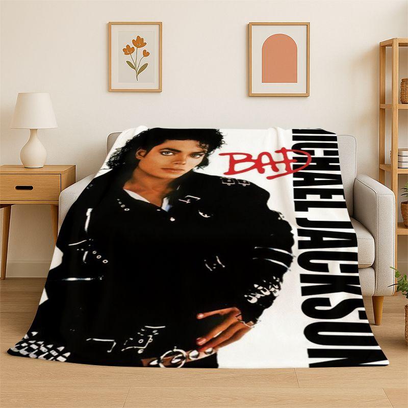 Ретро MJ Майкл Джексон Король Поп-музыки Мягкий Фланелевый Плед, Уютный Плед для Кровати, Дивана, Софы, Спальни, Гостиной, Путешествий, Ребенок
