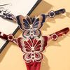 Lady Thong Breathable Elastic Sexy Adjustable Trendy Pornographic Nylon Butterfly Embroidery Lady G-string Women Intimate Clothes