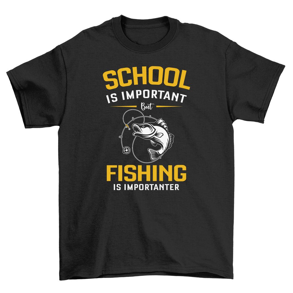 School vs. Fishing - The Ultimate Dilemma'' Funny T-Shirt Mens Womens Tees Top with School and Fishing