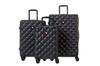 Set of 3 MARU BLACK HELLO KITTY Rigid Suitcases