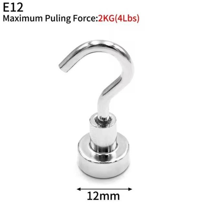 Магнитный крючок Неодимовые магнитные крючки Сверхпрочные настенные крючки Домашняя кухня Барная организация хранения для вешалки Ключ Сильный магнит