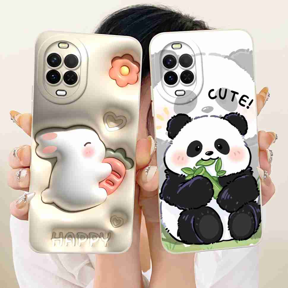 For Huawei nova 15 5G PSN-AL00 Case Cute Panda Rabbit Silicone Full Protcetion Cover For Huawei nova15 Nova 15 6.7" Bumper Shell