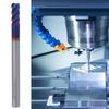 4Flute Flat Head Milling Cutter Tungsten Steel Nano Coating HRC65 Degrees (4x10x4Dx50L)
