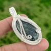 Daughters Day Sale Kambaba Jasper Stone Birthday Wire Wrapped Pendant 925 Silver