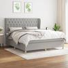 3128773 vidaXL Divan Bed with Mattress Light Grey 160x200cm Fabric