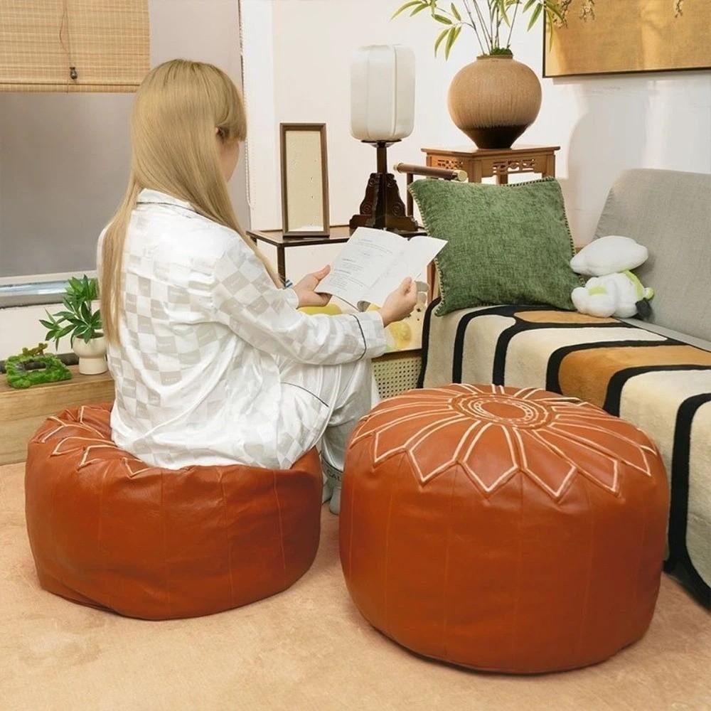 Waterproof Seat Cushion Cover Large Capacity Storage Bag Pumpkin Pouf Cover Meditation Use