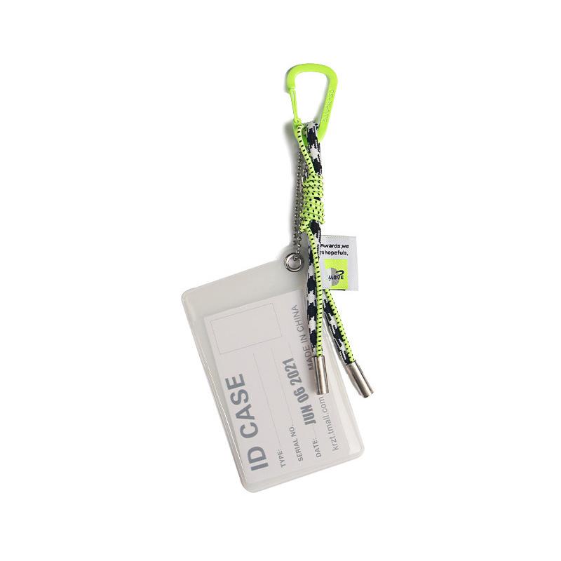 Держатель для карт, шнурок для ключей, флуоресцентный цветной брелок, декоративный держатель для удостоверений