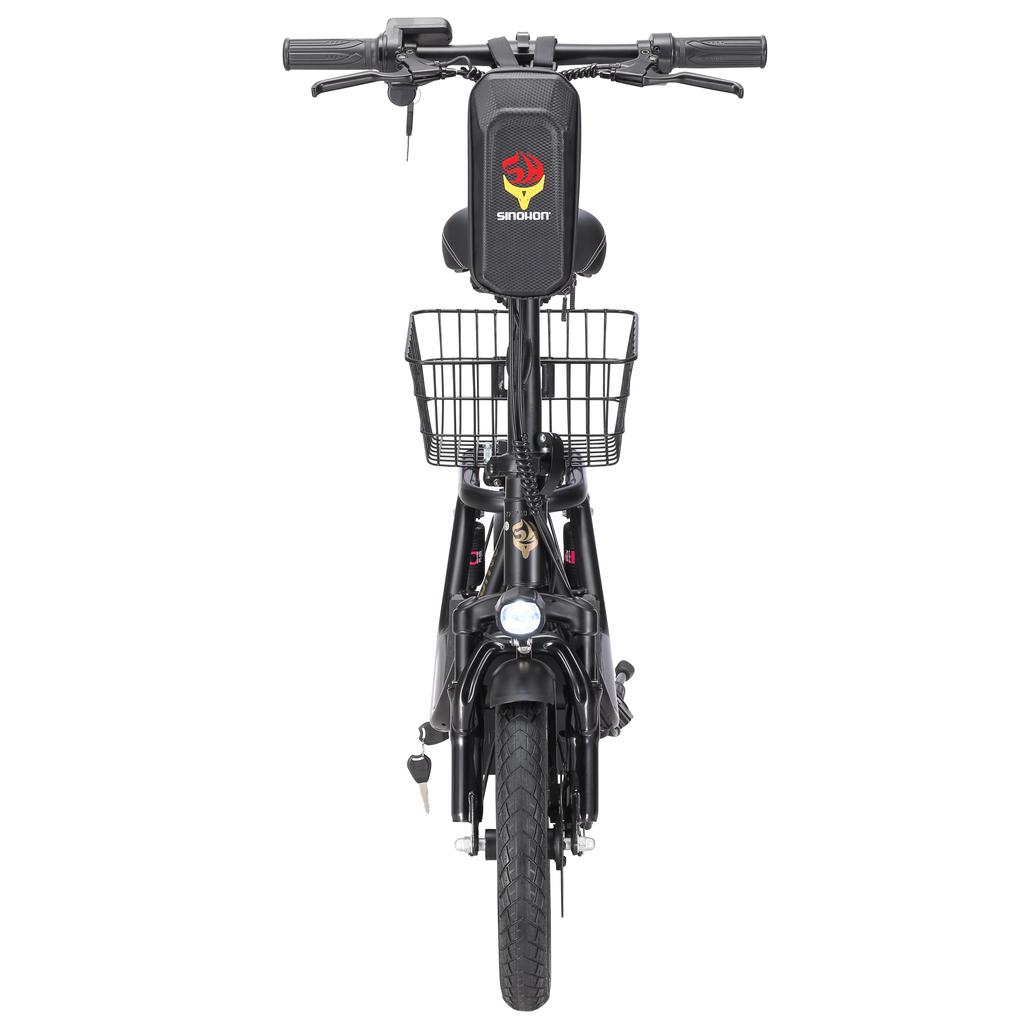 SINOHON K14 Городской складной электросамокат с сиденьем, двигатель 240 Вт, аккумулятор 36 В 13 Ач, 14-дюймовые дорожные шины, удобный электросамокат