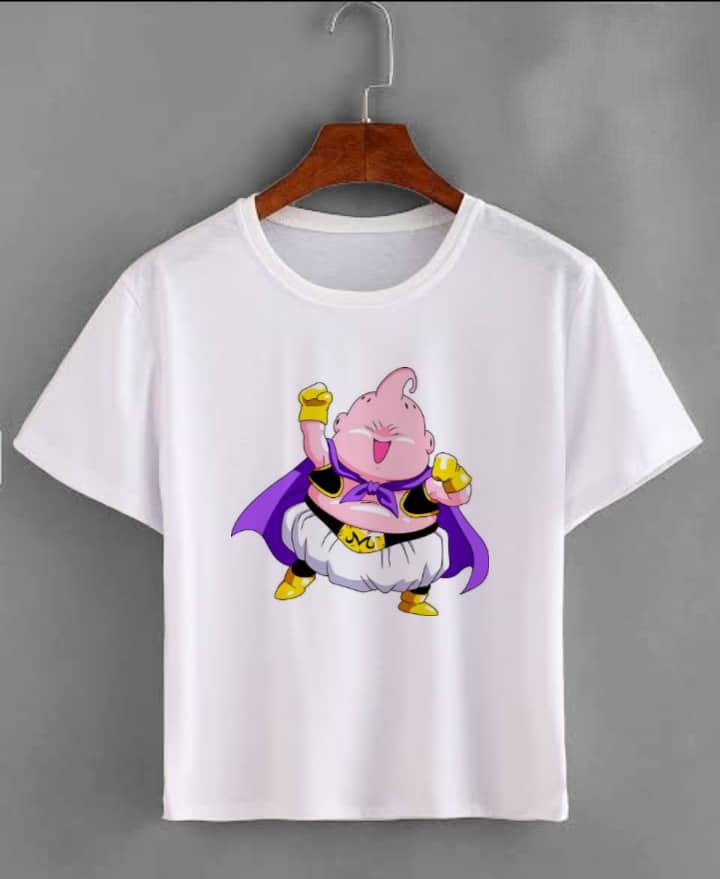2026 Summer Dragon Ball Kid Goku Unisexs TShirt White Wu Symbol Graphic 100 Cotton Oversized Breathable Casual Short Sleeve Tee