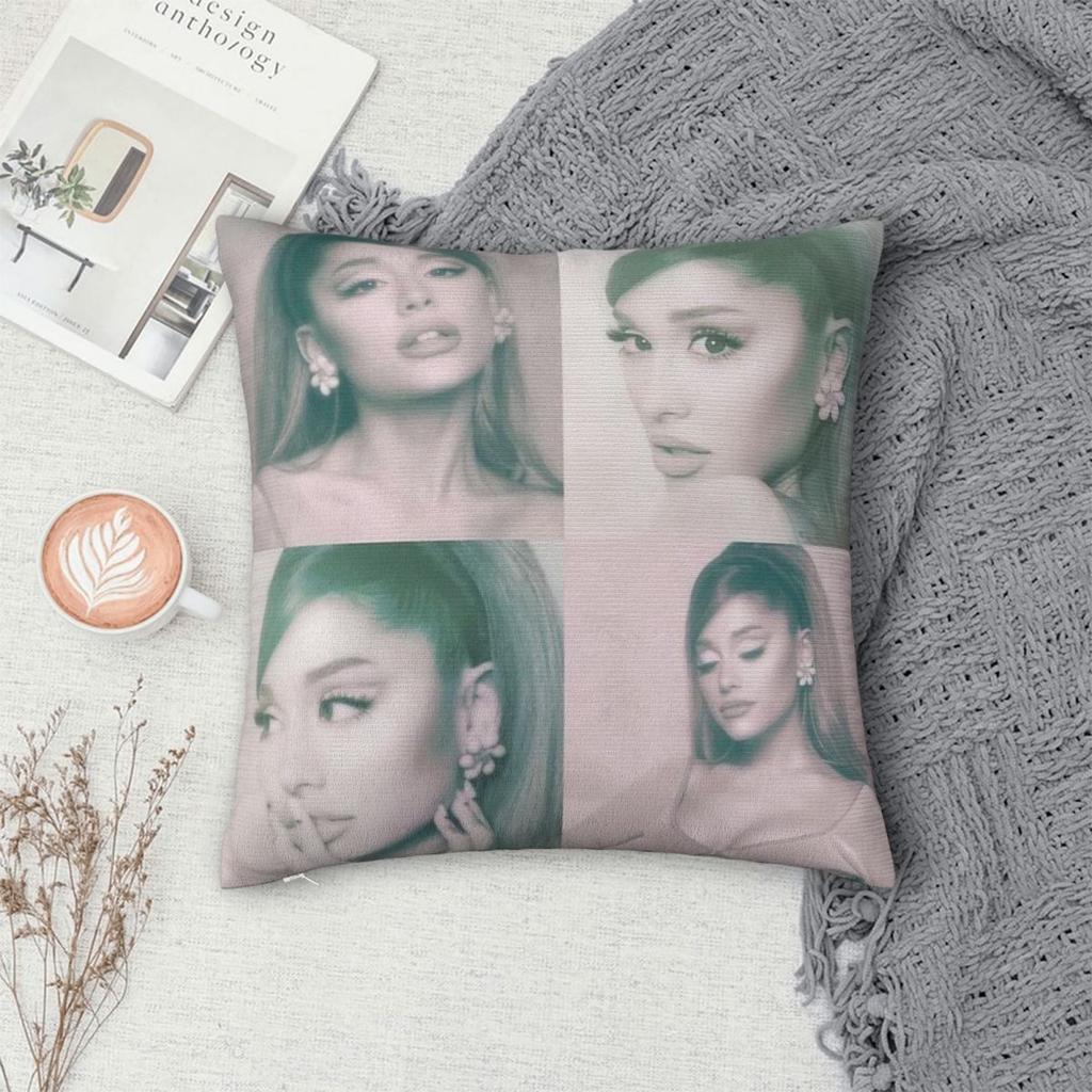 Ariana Grande Positions Pillowcase Polyester Linen Velvet Creative Zip Decor Home Cushion Cover 45X45