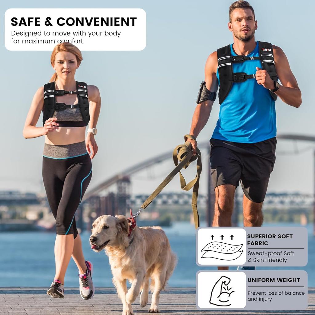 3KG 5KG Womens Weight Vest for Walking, Strength Training Weight Vests for Men, Reflective Stripe Fitness Vest for Workout Running Jogging