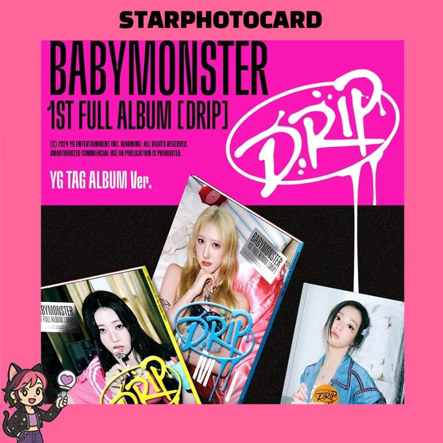 [READY STOCK] BABYMONSTER - 1st FULL ALBUM DRIP YG TAG