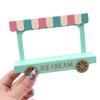 Dollhouse Miniature Wooden Ice Cream Van Little Decorative Miniature Scene Prop