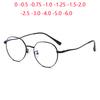 Диоптрии 0 -0.5 -0.75 До -6.0 Металлические Женские Мужские Блокирующие Синий Свет Многоугольные Очки по Рецепту Миопия Фотохромные Очки