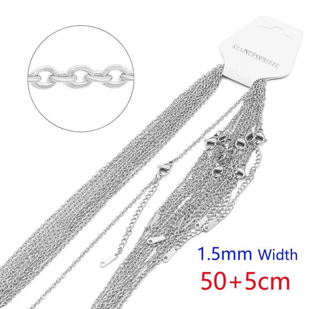 5 шт./пакет Стальная Нержавеющая Сталь Ожерелье О-Цепь Плоский Крест DIY Украшения Обычная Цепь Боковая Змеиная Цепь Титановая Сталь Цепь на Ключицы
