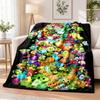 Plants Vs. Zombies Flannel Throw Blanket Soft Warm Cozy For Sofa Bed Indoor Home Bedroom Use