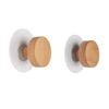 2pcs Self-adhesive Wooden Hook Home Accessories Bathroom Wall Hook Bedroom Coat Storage Rack Towel Key Decoration Hook Hanger