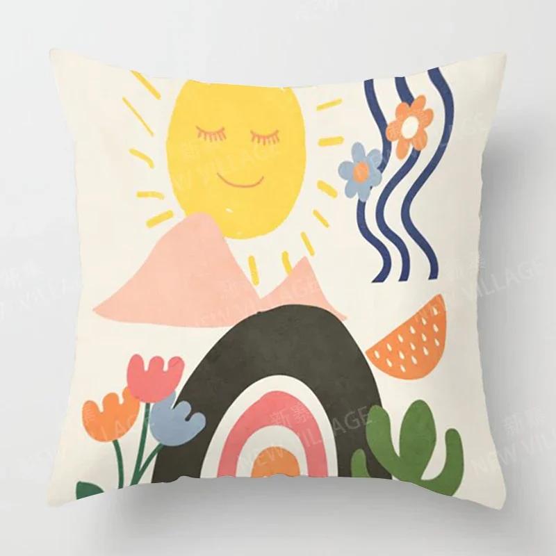 Скандинавский Осенний Домашний Декор Осень Наволочка для Декоративной Подушки Чехол для Подушки на Диван Бархат Современный Моранди