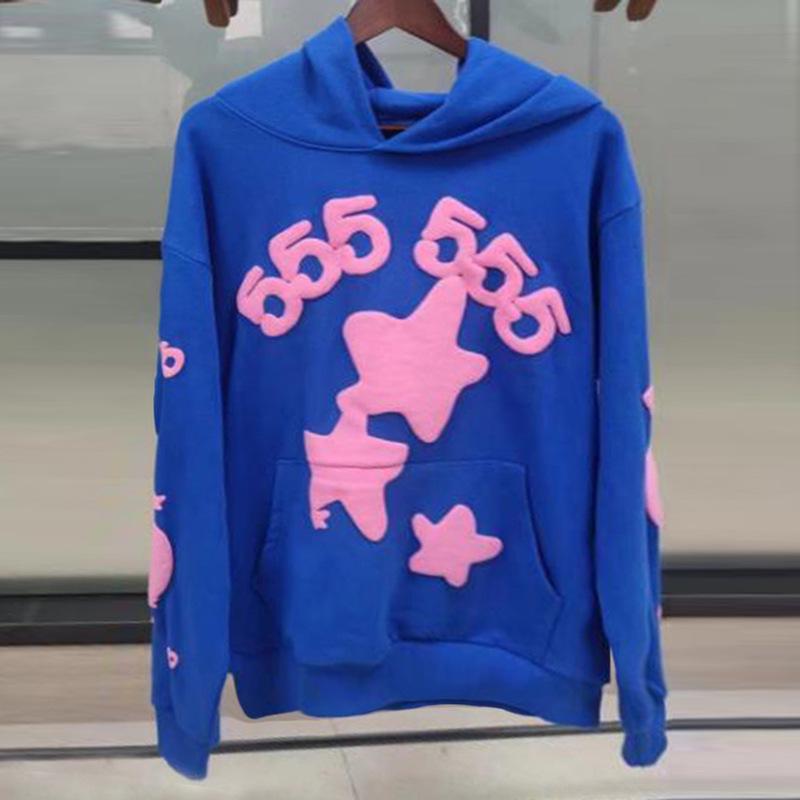 Heavyweight Spider Web Foam Print Fleece Hoodie (450G)