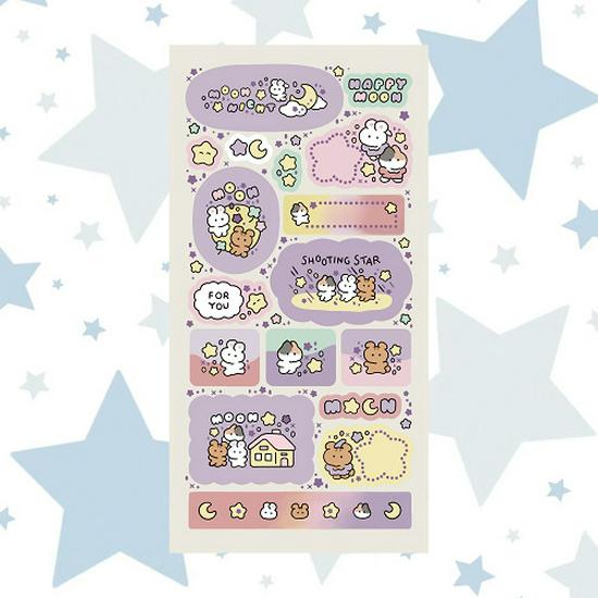 Милые корейские мультяшные наклейки с кроликом и медведем для ежедневников - Набор для Рождества DIY