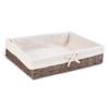 Rectangular Handmade Rattan Storage Baskets French Style Weaving  Storage Tray  Household