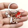 New Nurse Keychain Medical Tool Key Chain Heartbeat Stethoscope Syringe Doctor Cap Key Ring Nurse Gift DIY Handmade Jewelry