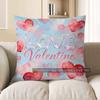 2D Love Valentine Heart Bubble Pattern Pillow Cover Pattern Cushion Cover Suitable For Sofa Bedroom Car Pillow Cover