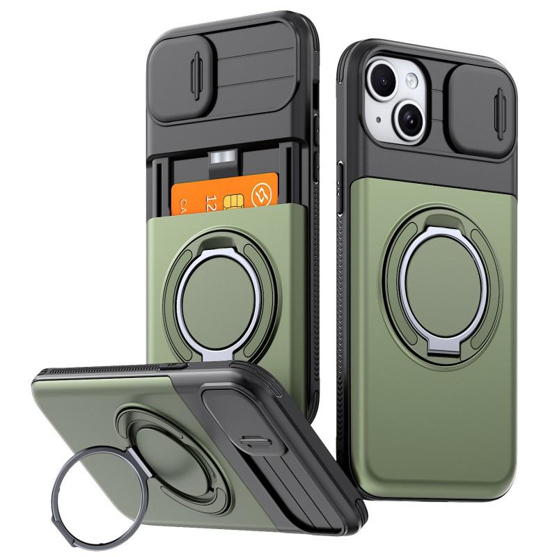 Phone Case With Stand Card Slot IPhone 12 13 14 15 16 17 Pro Max