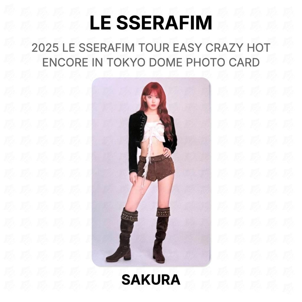 LE SSERAFIM 2025 LE SSERAFIM ТУР EASY CRAZY HOT Encore В TOKYO DOME ФОТОКАРТОЧКА Официальная фотокарточка