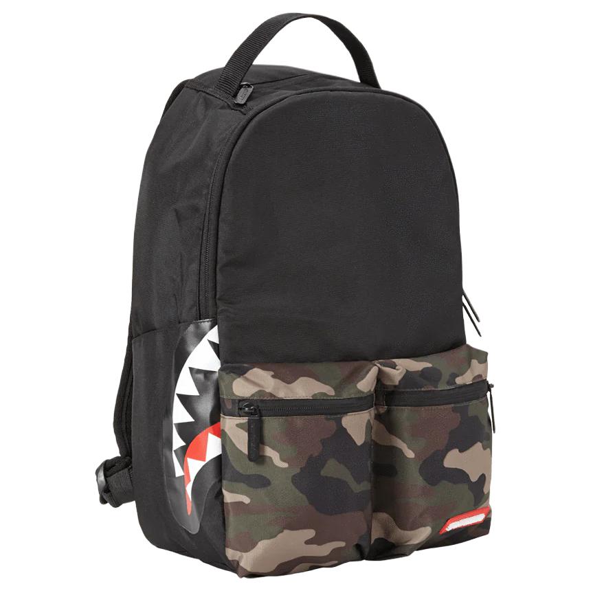 Sprayground Camo Side Shark Double Cargo Backpack Multicolor Men Backpacks Multi-Color 910B2558NSZ